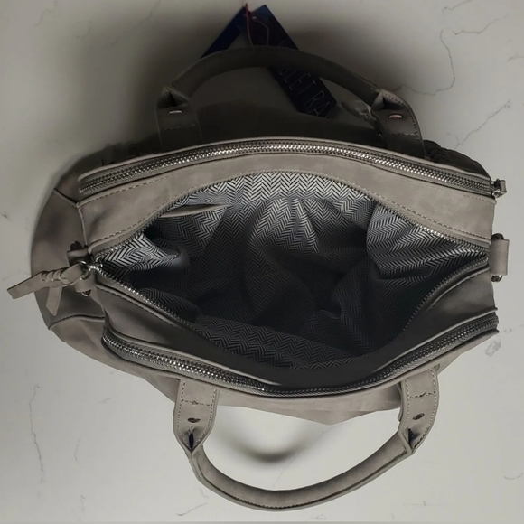 Violet Ray NYC Women's Trendy & Fashionable Gray Crossbody Handbag Faux Leather - Picture 4 of 5